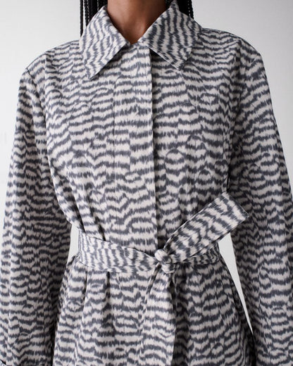 Modern Feathers Belted Trench Coat