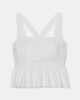 Cross-back Peplum Top