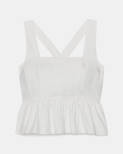 Cross-back Peplum Top