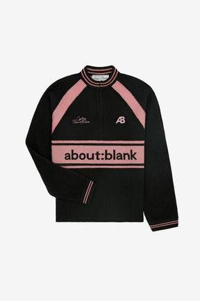 Knitted cycling top - black/pink