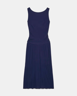 Drapey Cross-back Midi Dress
