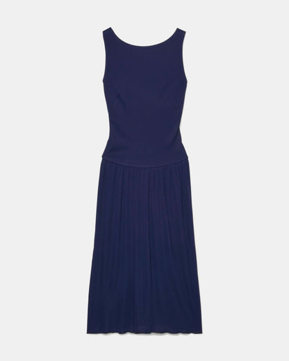 Drapey Cross-back Midi Dress