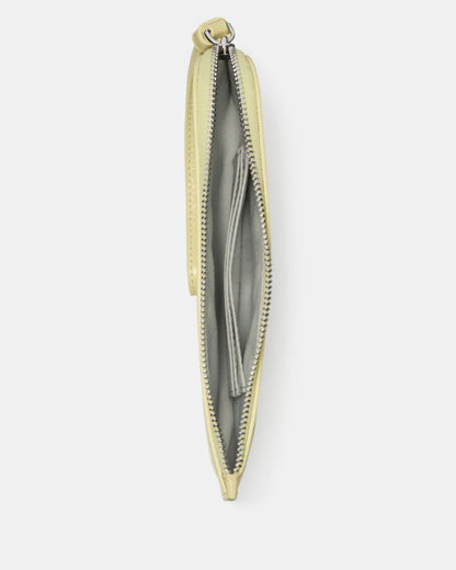 Zippy Crinkle Patent Wristlet
