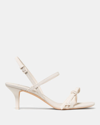 Loop Snakeskin Kitten Heel Sandals
