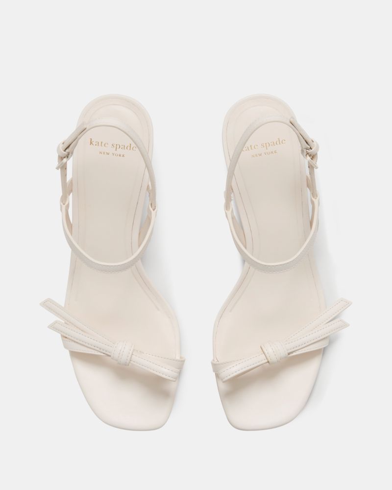 Loop Snakeskin Kitten Heel Sandals