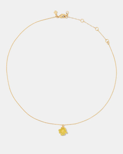 Golden Bloom Flower Pendant