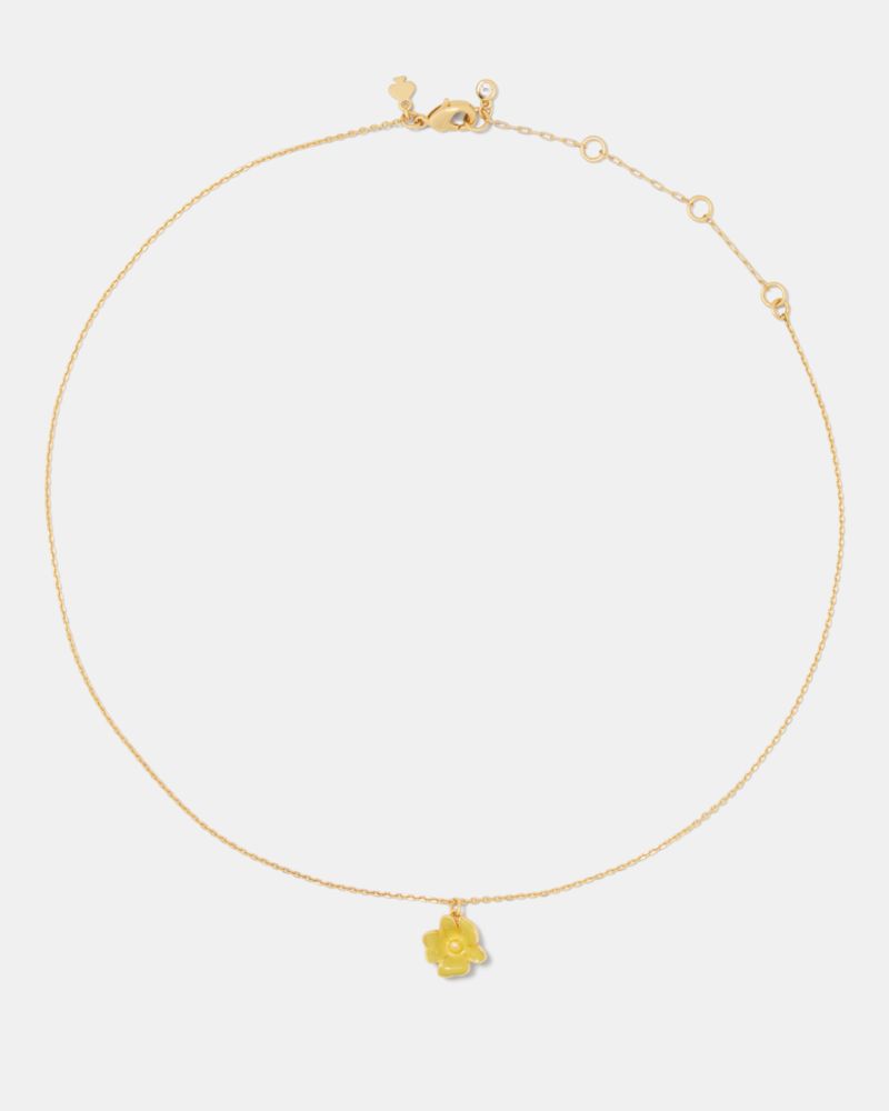 Golden Bloom Flower Pendant