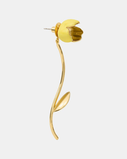 Golden Bloom Floral Statement Earrings