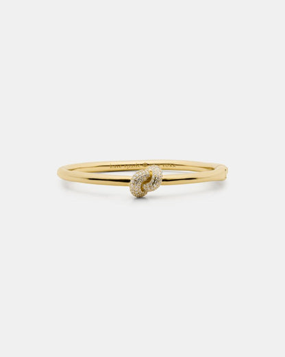 Sailor's Knot Pave Hinge Bangle
