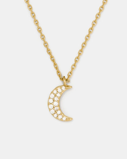You're A Gem Pave Moon Pendant