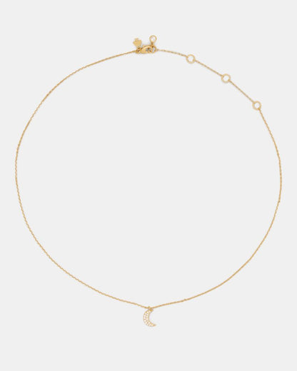 You're A Gem Pave Moon Pendant