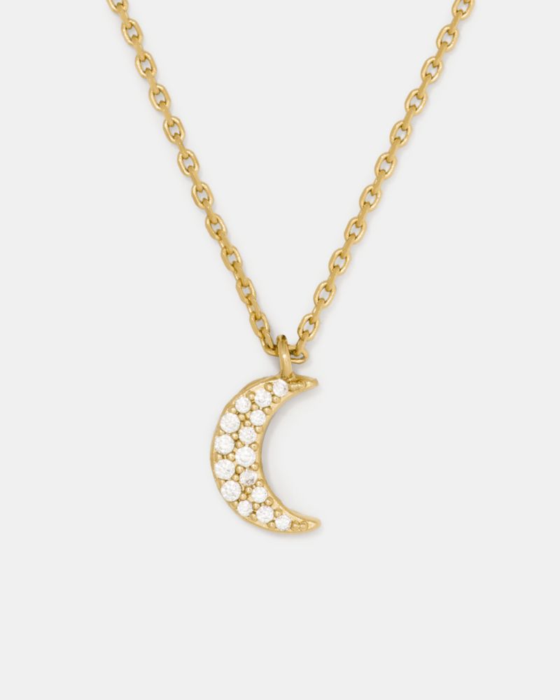 You're A Gem Pave Moon Pendant