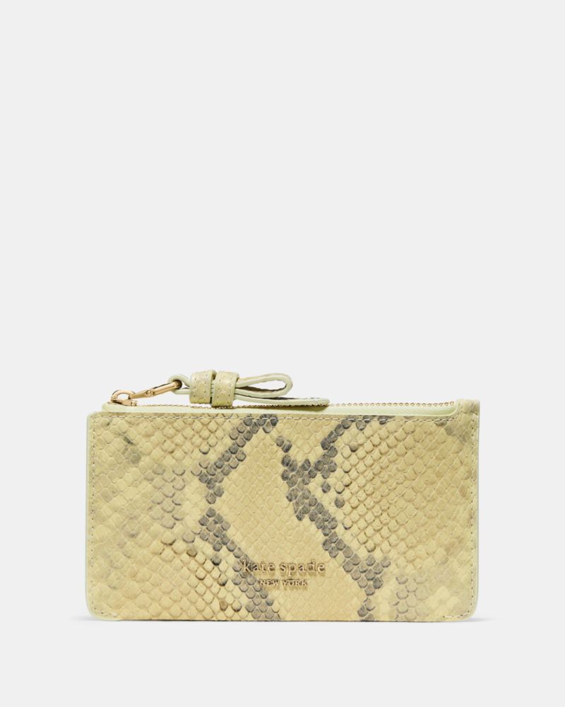 Loop Snake Embossed Zip Card Case