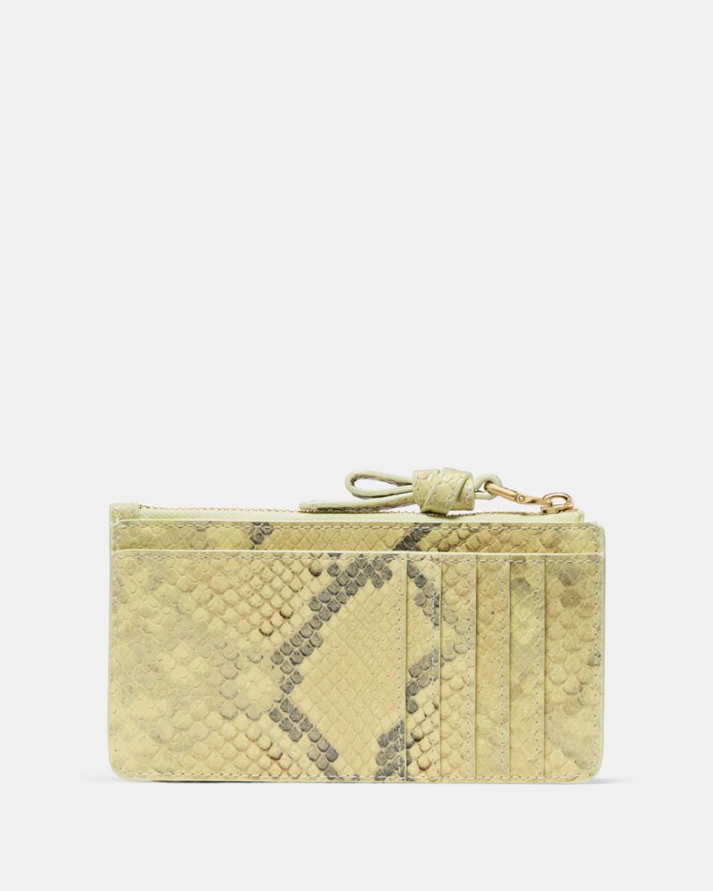 Loop Snake Embossed Zip Card Case