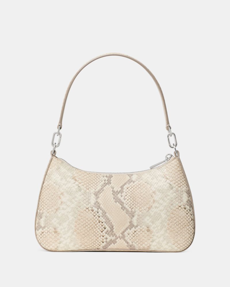 Kayla Snake Embossed Shoulder Bag