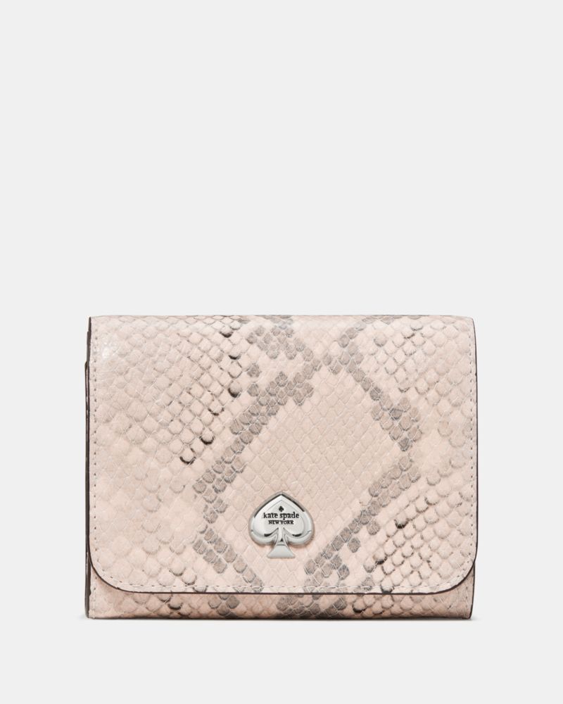 Kayla Snake Small L-zip Flap Wallet