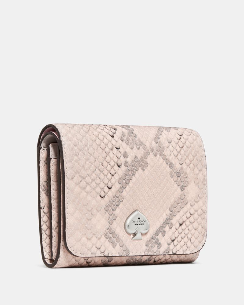 Kayla Snake Small L-zip Flap Wallet