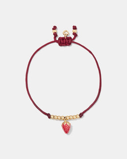 Summer Daze Strawberry Cord Bracelet