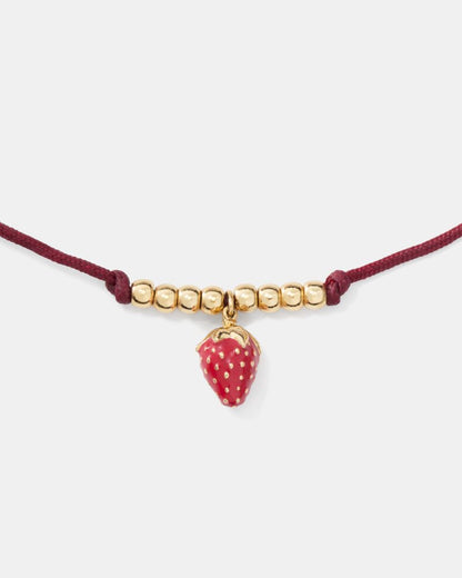 Summer Daze Strawberry Cord Bracelet