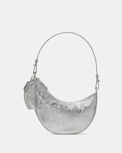 Duo Crinkle Metallic Mini Shoulder