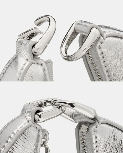 Duo Crinkle Metallic Mini Shoulder