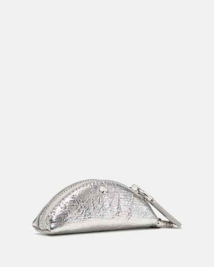 Duo Crinkle Metallic Mini Shoulder