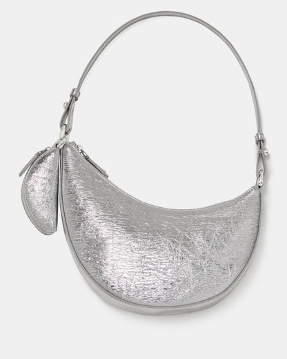 Duo Crinkle Metallic Mini Shoulder