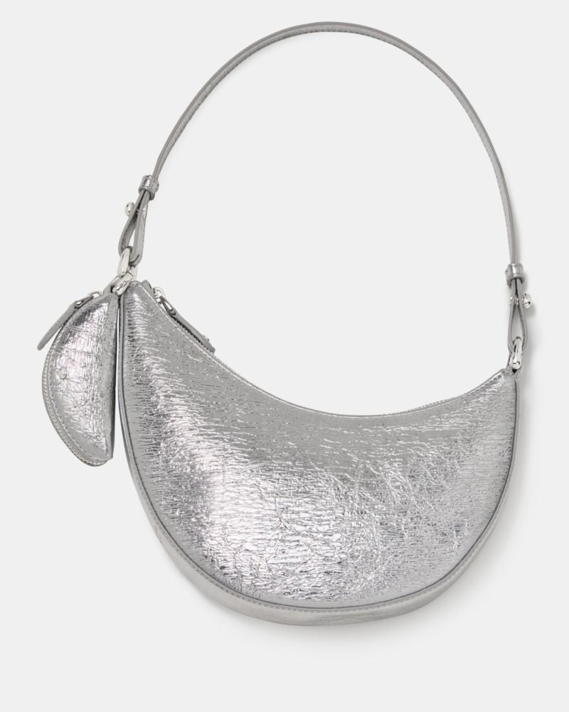 Duo Crinkle Metallic Mini Shoulder