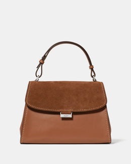 Riley Suede Top Handle Bag