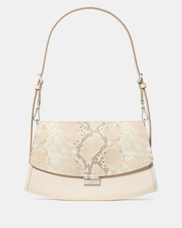 Ali Snake Embossed Shoulder Bag