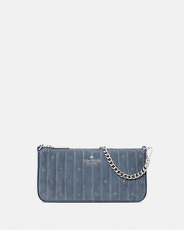 Gemini Quilted Suede Mini Bag