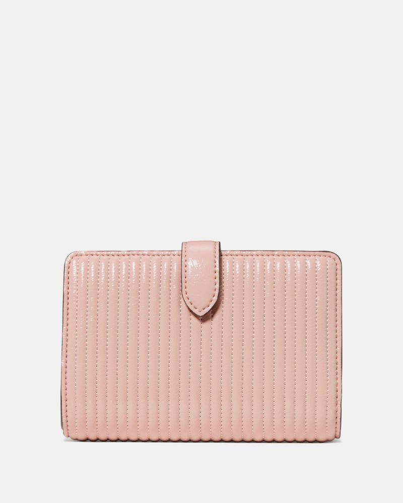 Shiny Quilted Medium Bifold Wallet