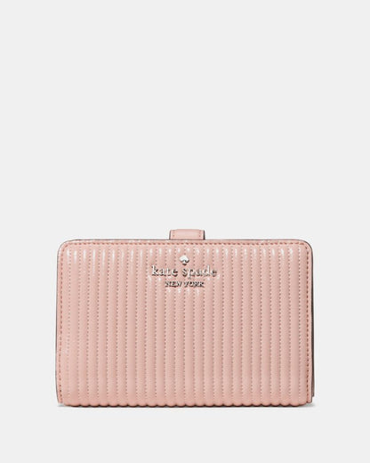 Shiny Quilted Medium Bifold Wallet