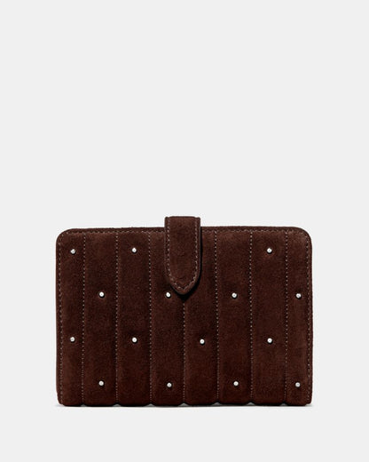 Quilted Suede Medium Bifold Wallet