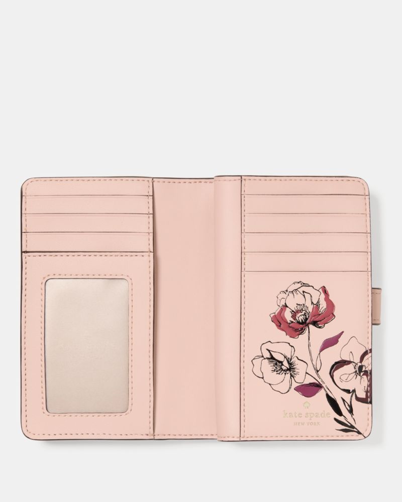 Floral Interior Medium Bifold Wallet