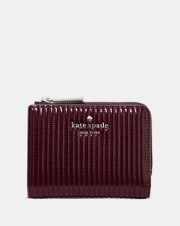 Shiny Quilted Small L-zip Wallet