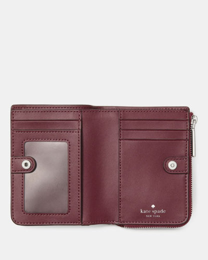 Shiny Quilted Small L-zip Wallet