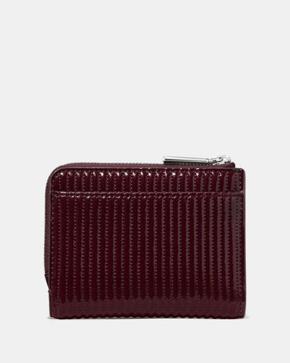 Shiny Quilted Small L-zip Wallet