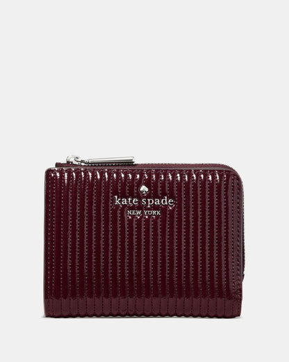 Shiny Quilted Small L-zip Wallet