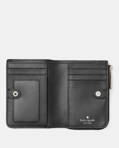 Floral Suede Small L-zip Wallet
