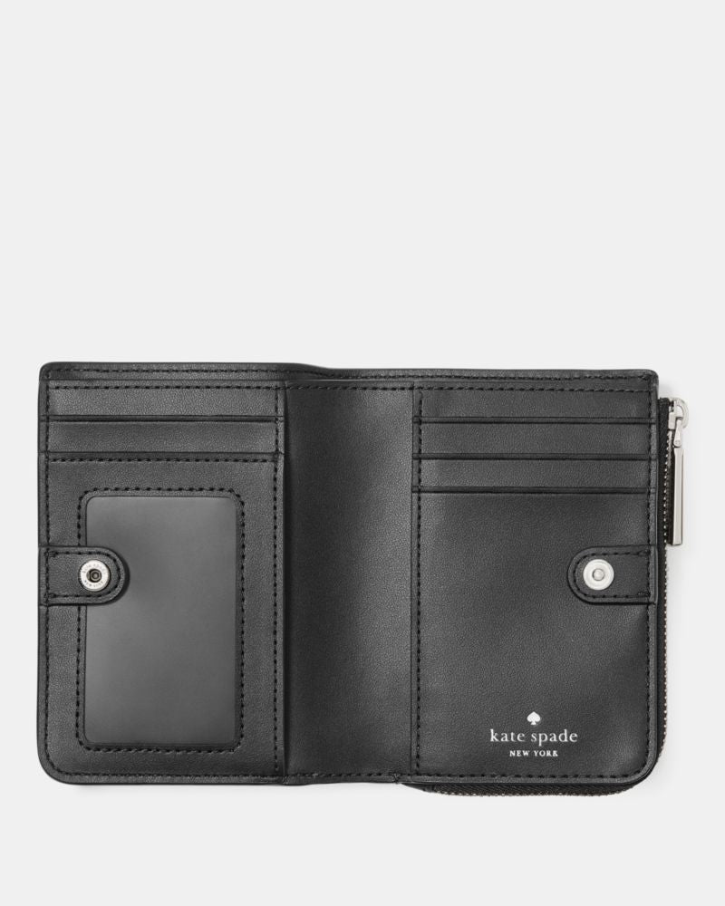 Floral Suede Small L-zip Wallet