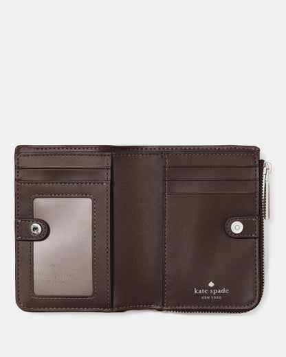Shiny Leather Small L-zip Wallet