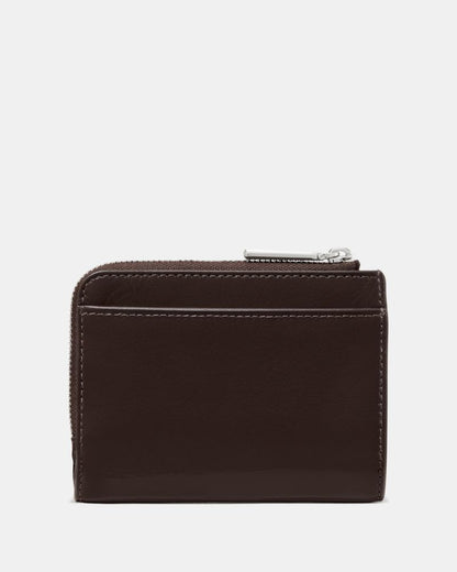 Shiny Leather Small L-zip Wallet