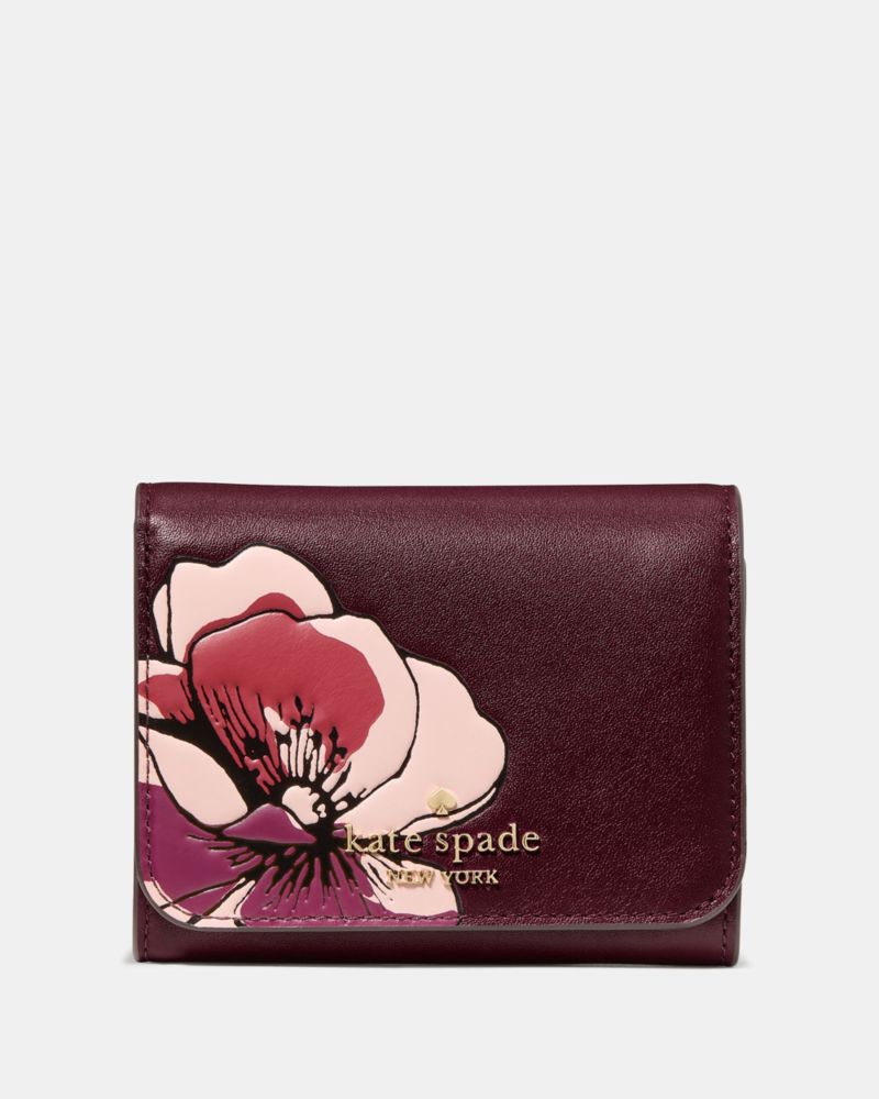 Floral Small L-zip Flap Wallet