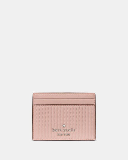 Shiny Quilted Small Slim Card Holder