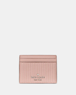Shiny Quilted Small Slim Card Holder