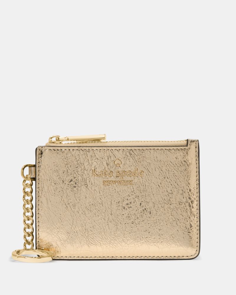 Metallic Key Ring Card Holder