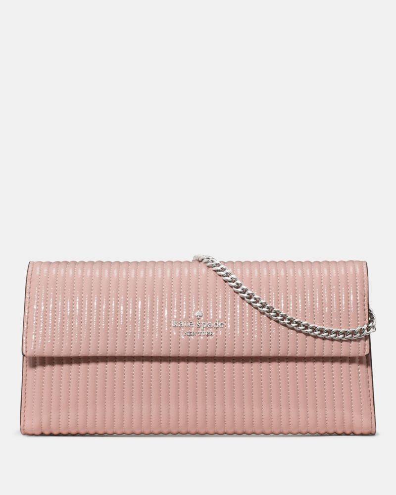Scarlett Shiny Quilted Wallet On Chain