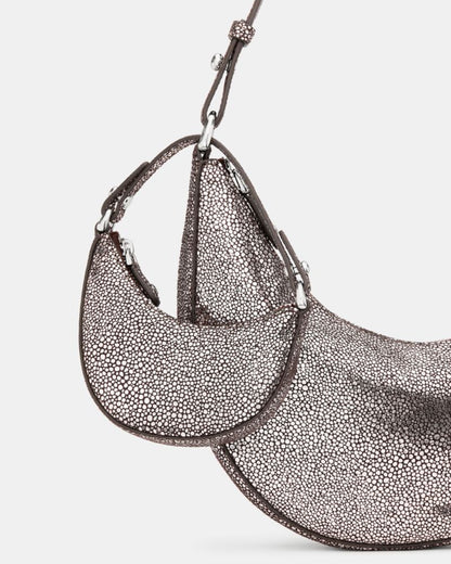 Charmed Metallic Dot Suede Nano Duo Bag Charm