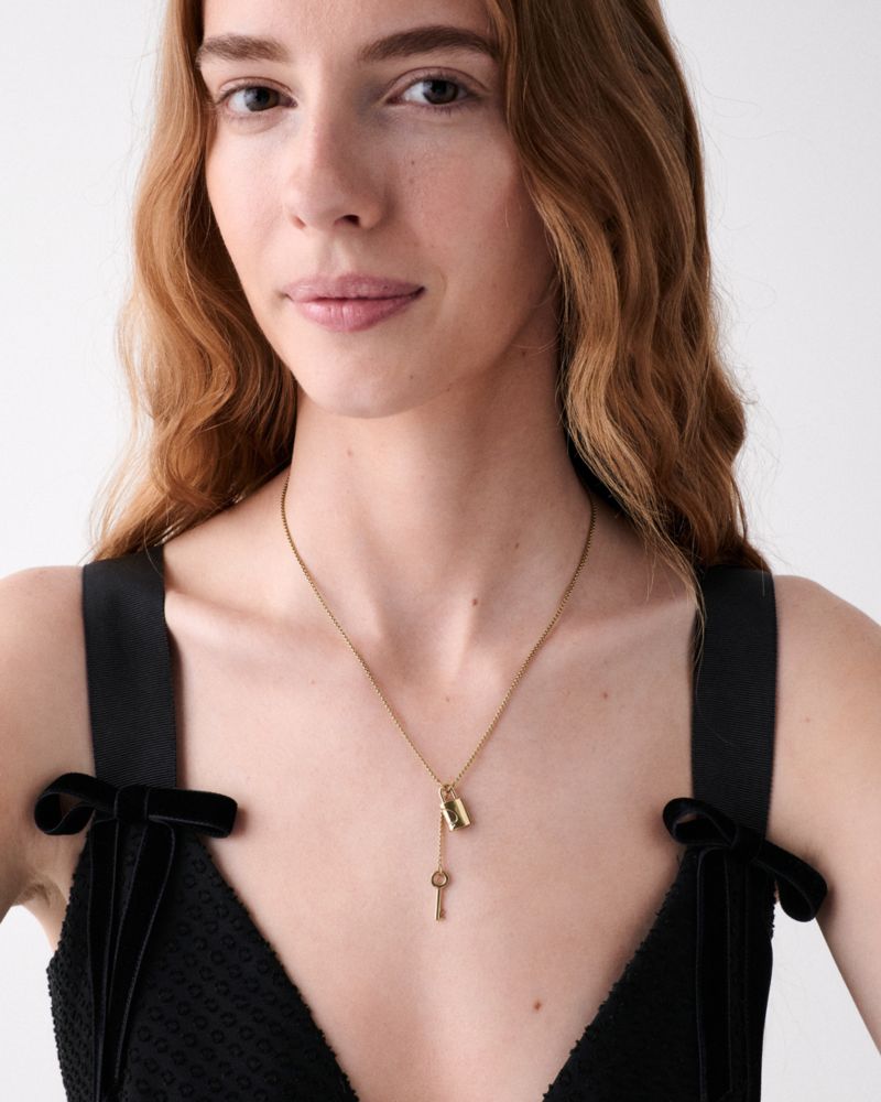 Spade Lock Padlock And Key Pendant